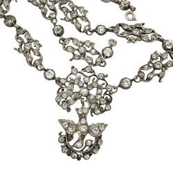Collier en argent et strass - Castafiore