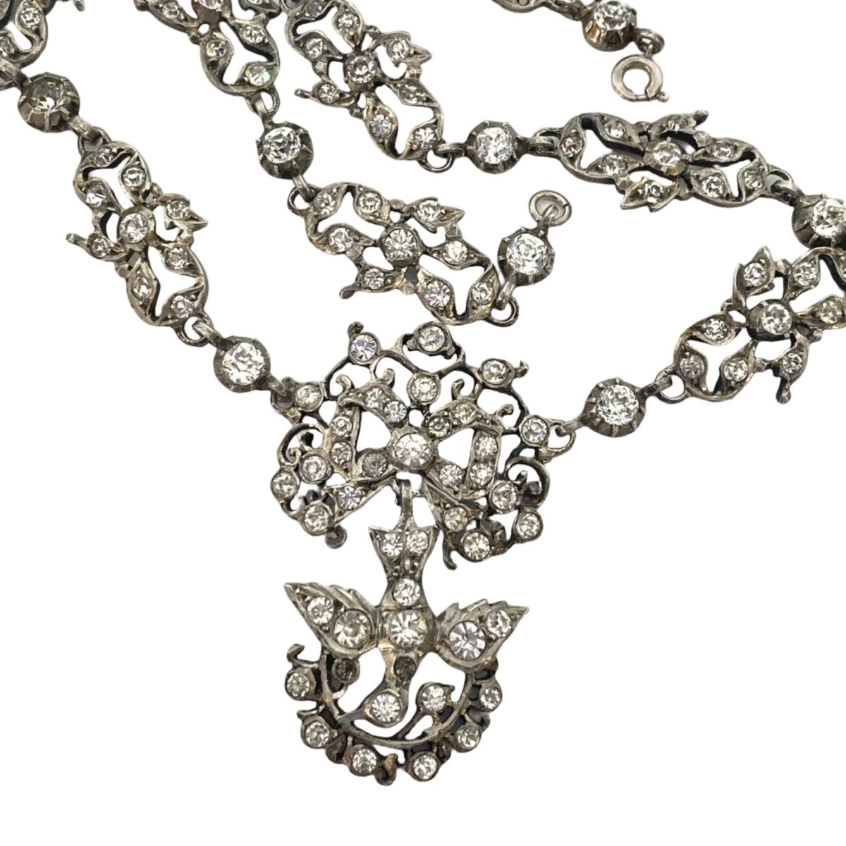 Collier en argent et strass - Castafiore