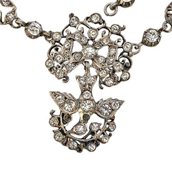 Collier en argent et strass - Castafiore