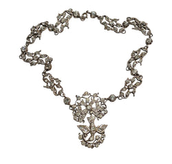 Collier en argent et strass - Castafiore