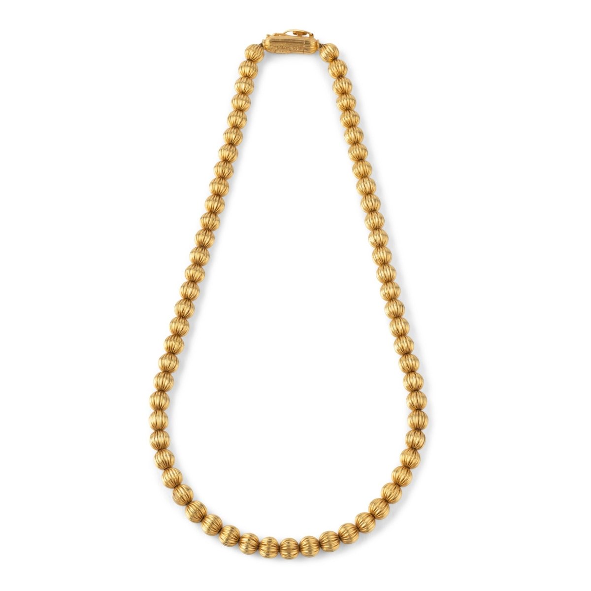 Collier en boules d'or jaunes ciselées de la maison Lalaounis - Castafiore