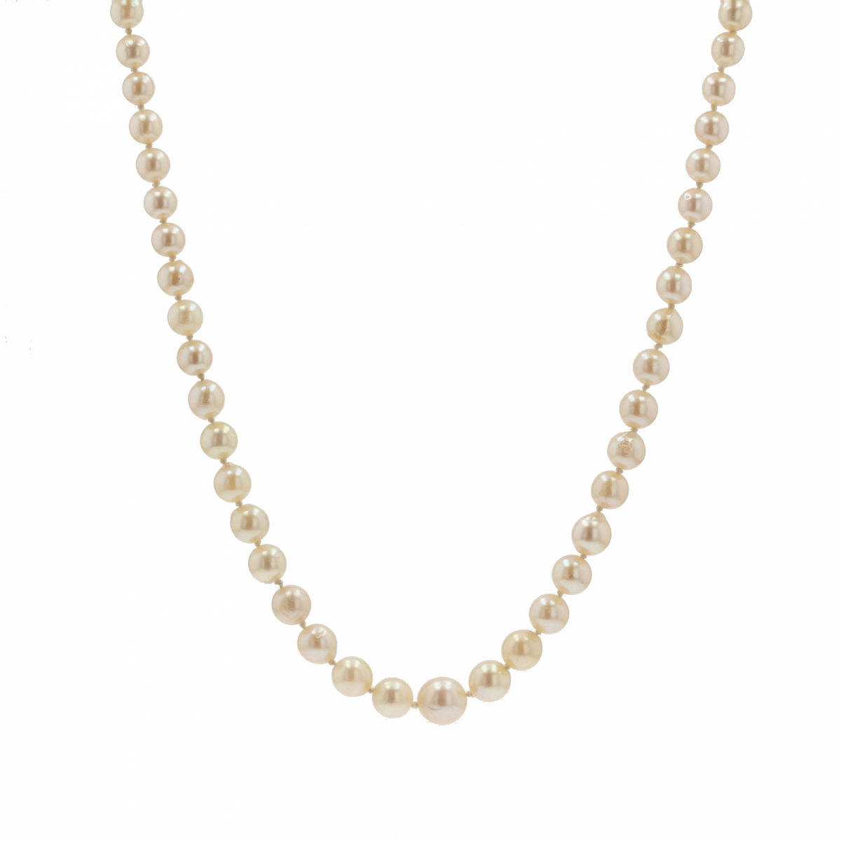 Collier en chute de perles en or rose - Castafiore