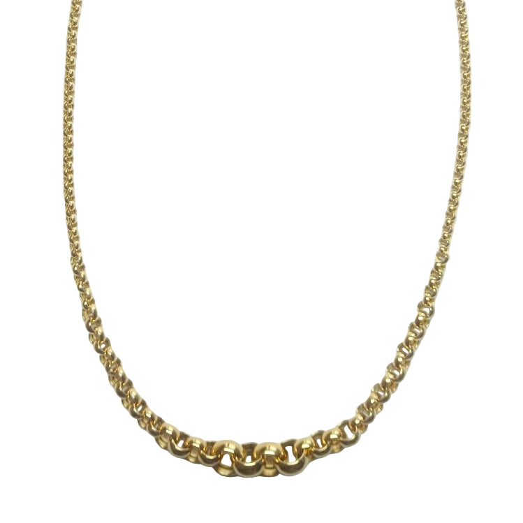 Collier en chute maille jaseron en or jaune - Castafiore