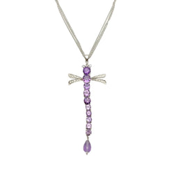 Collier en or blanc, améthystes et diamants - Castafiore