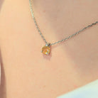 Collier en or blanc et citrine - Castafiore