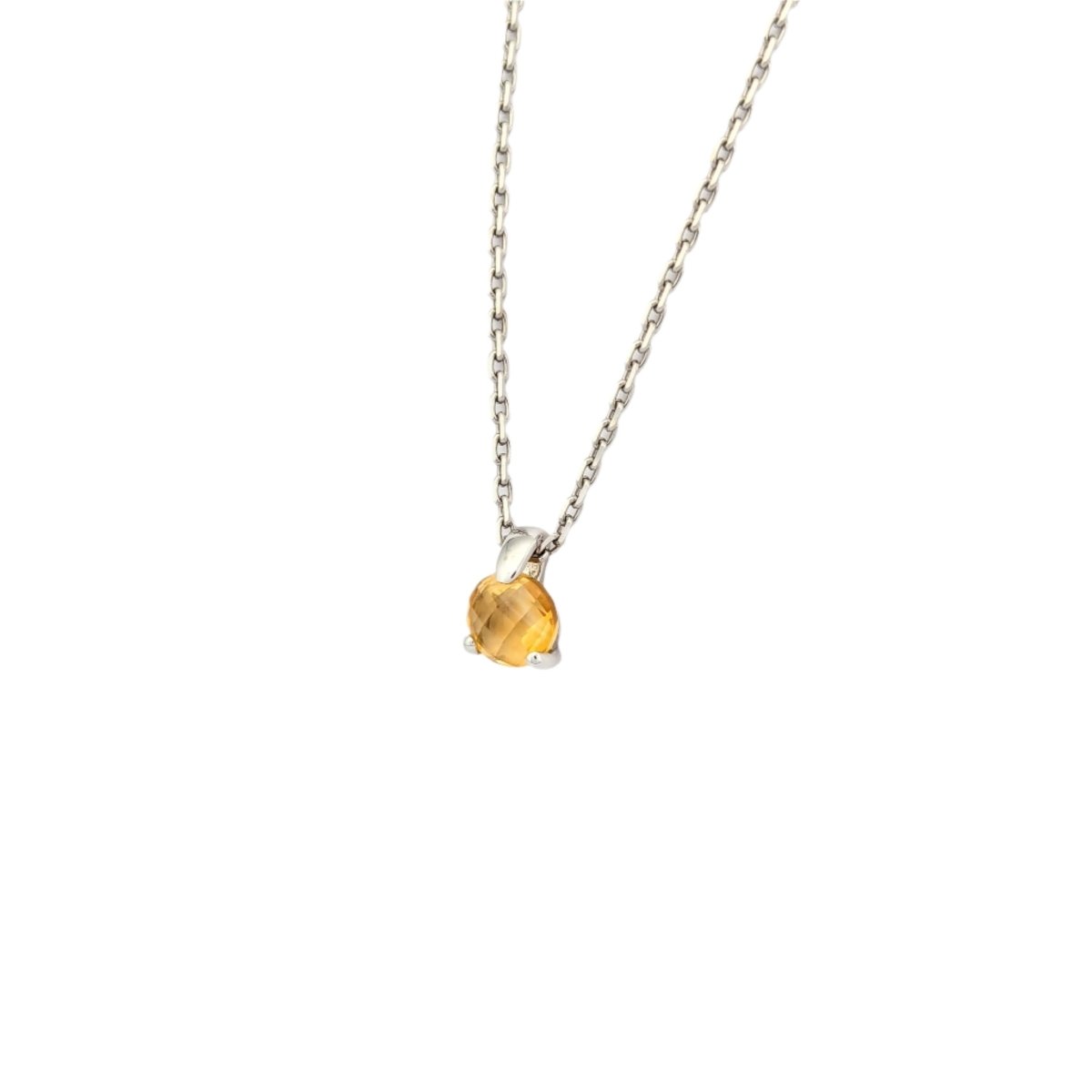 Collier en or blanc et citrine - Castafiore