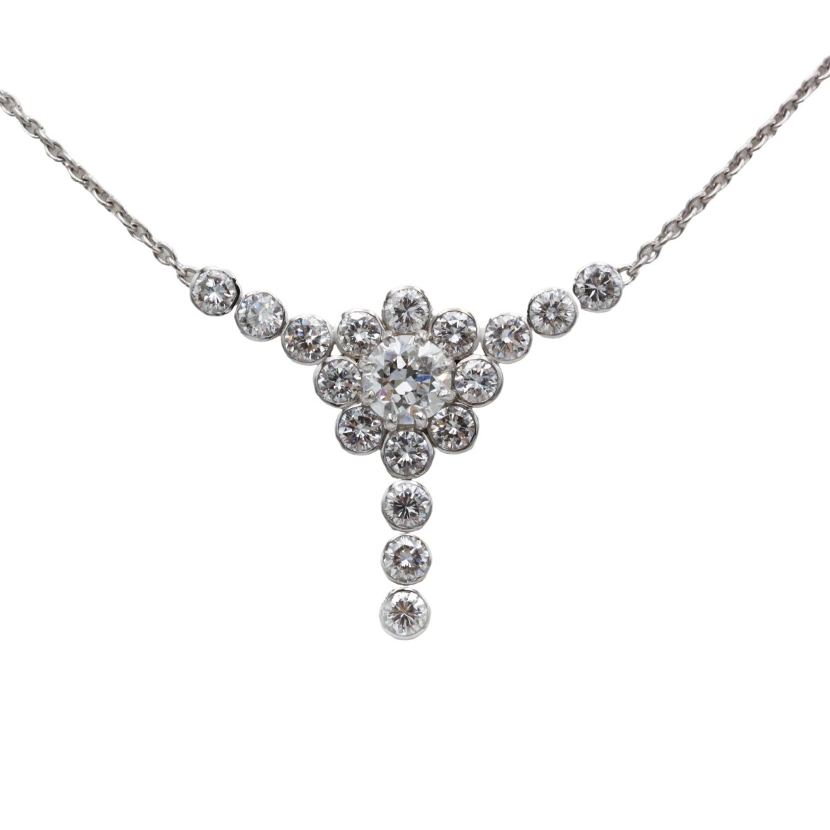 Collier en or blanc et diamants - Castafiore