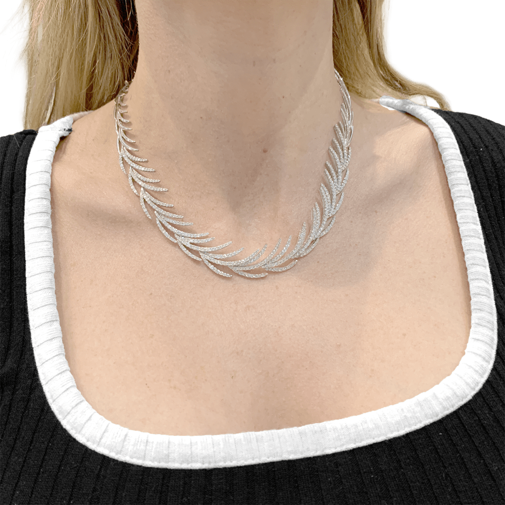 Collier en or blanc et diamants - Castafiore