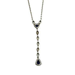 Collier en or blanc et saphir - Castafiore