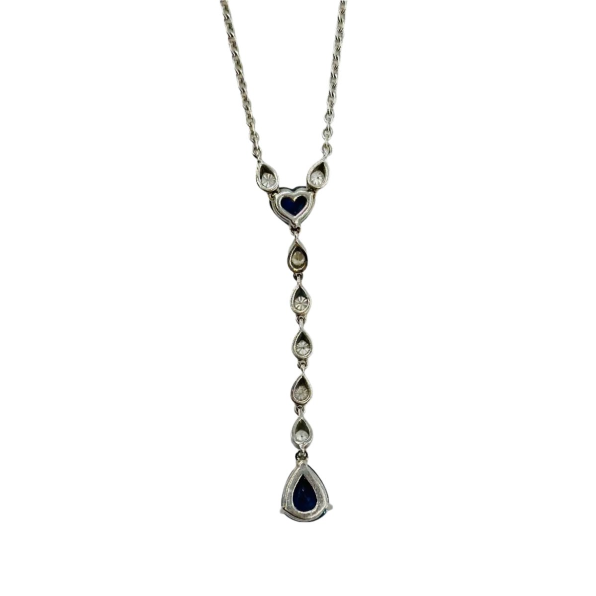 Collier en or blanc et saphir - Castafiore