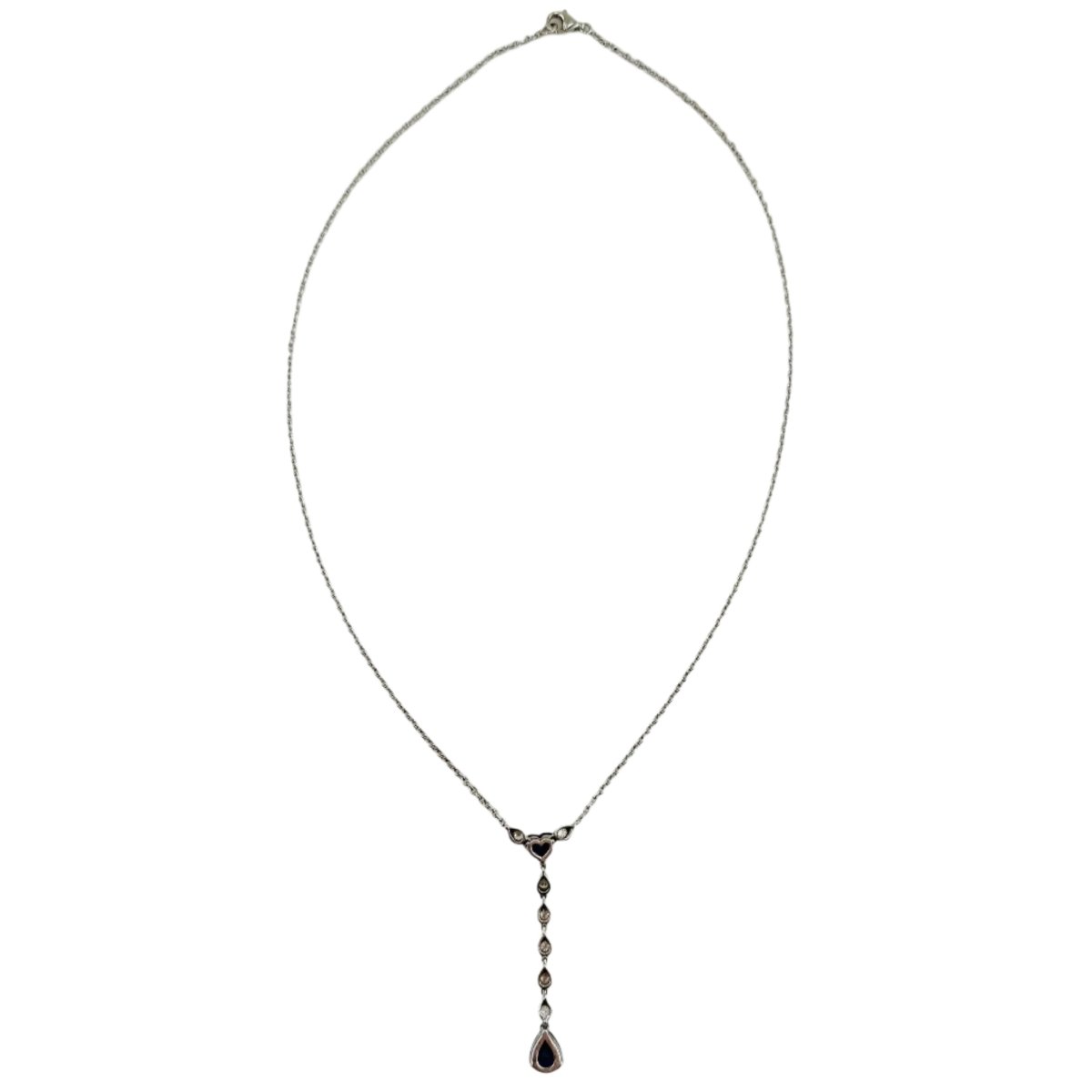 Collier en or blanc et saphir - Castafiore