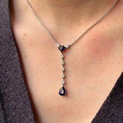 Collier en or blanc et saphir - Castafiore