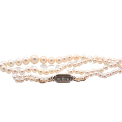 Collier en or blanc, perles et diamants - Castafiore