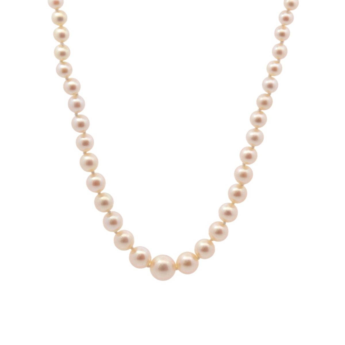 Collier en or blanc, perles et diamants - Castafiore
