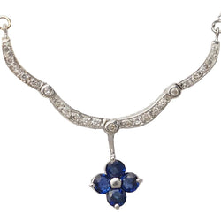Collier en or blanc, saphirs et diamants - Castafiore