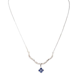 Collier en or blanc, saphirs et diamants - Castafiore