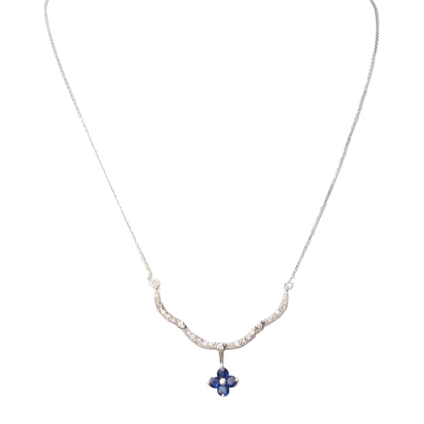 Collier en or blanc, saphirs et diamants - Castafiore