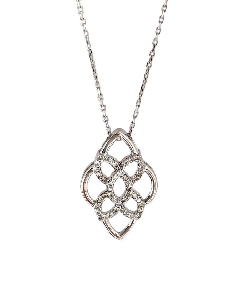 Collier en or blanc serti de diamants - Castafiore