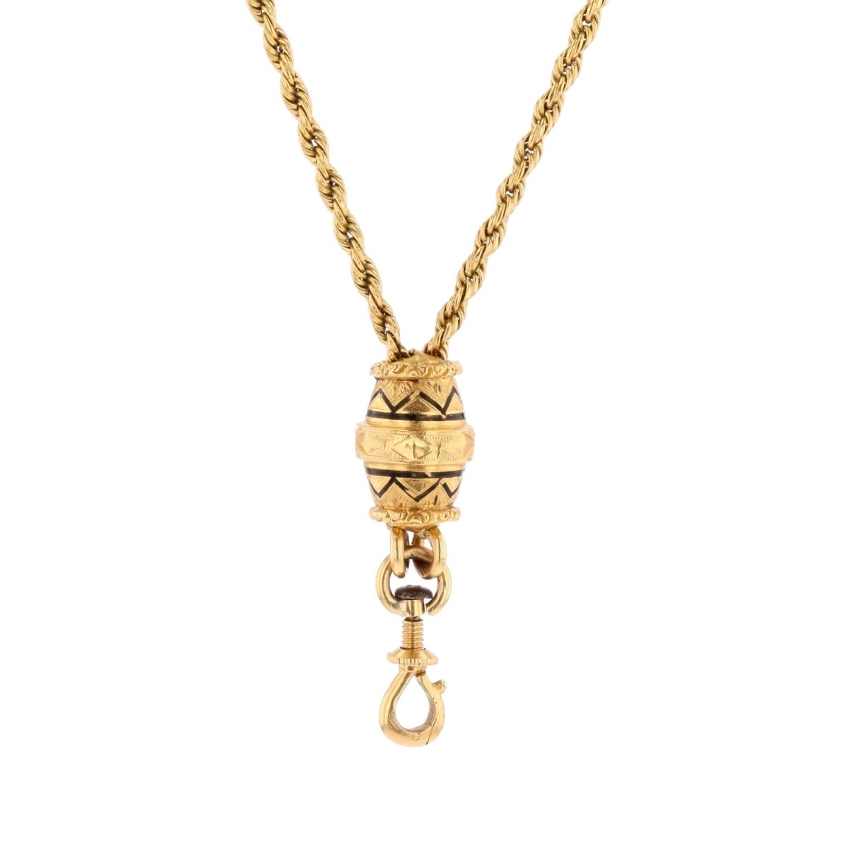 Collier en or jaune, émail et diamants - Castafiore