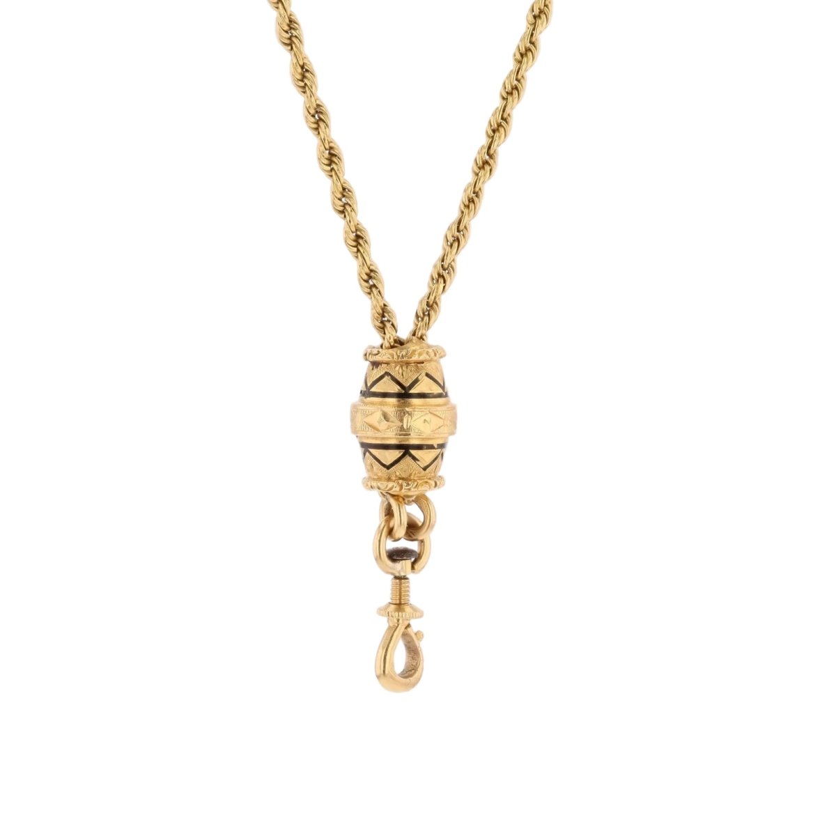 Collier en or jaune, émail et diamants - Castafiore