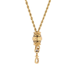 Collier en or jaune, émail et diamants - Castafiore