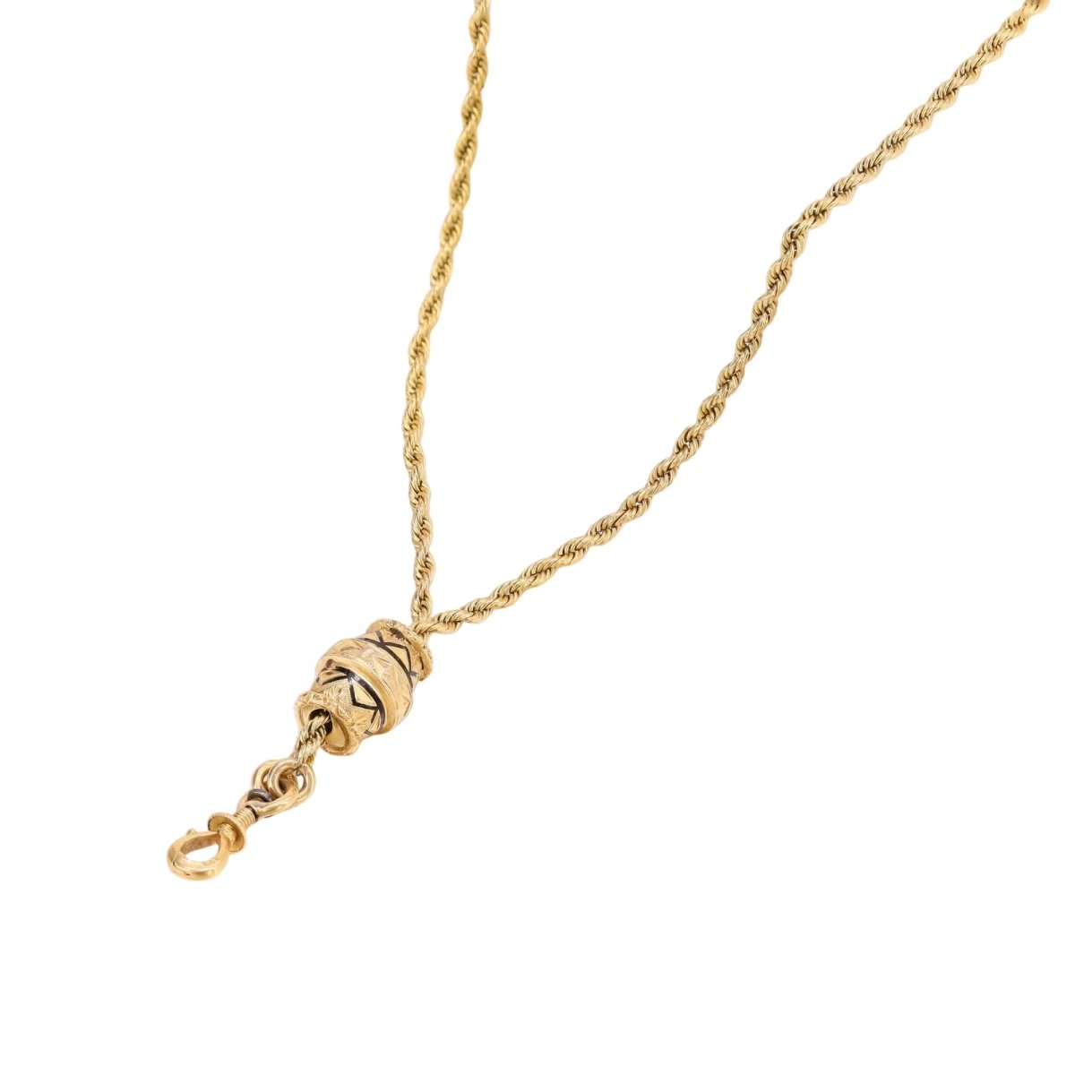 Collier en or jaune, émail et diamants - Castafiore