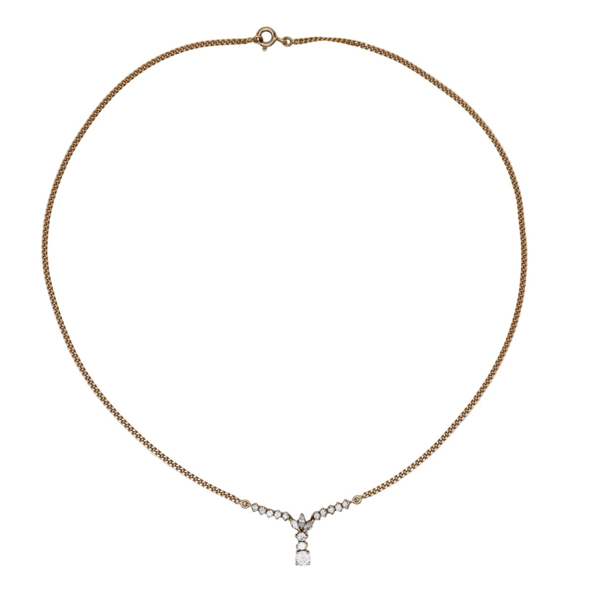 Collier en or jaune et diamants - Castafiore