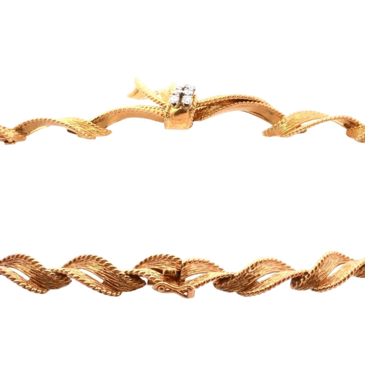 Collier en or jaune et diamants - Castafiore