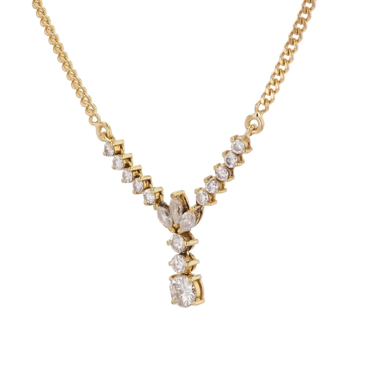 Collier en or jaune et diamants - Castafiore