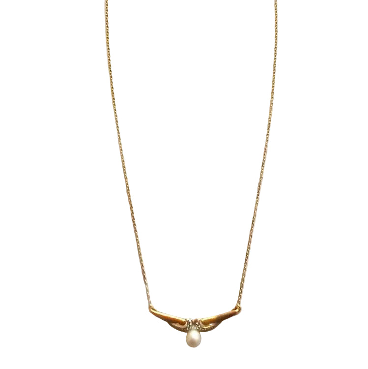 Collier en or jaune et gris et perle - Castafiore