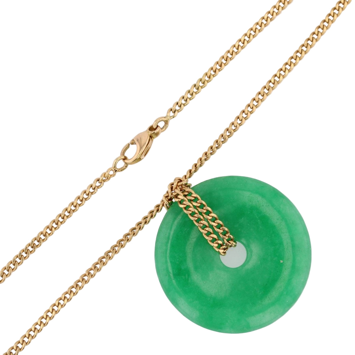 Collier en or jaune et jade - Castafiore