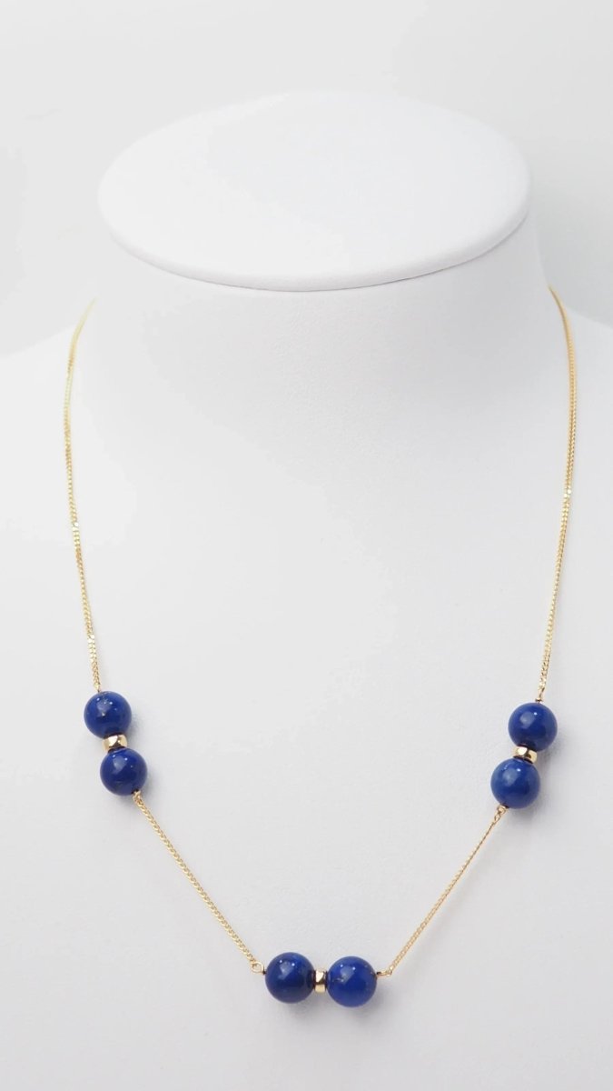 Collier En Or Jaune Et Lapis Lazulli - Castafiore