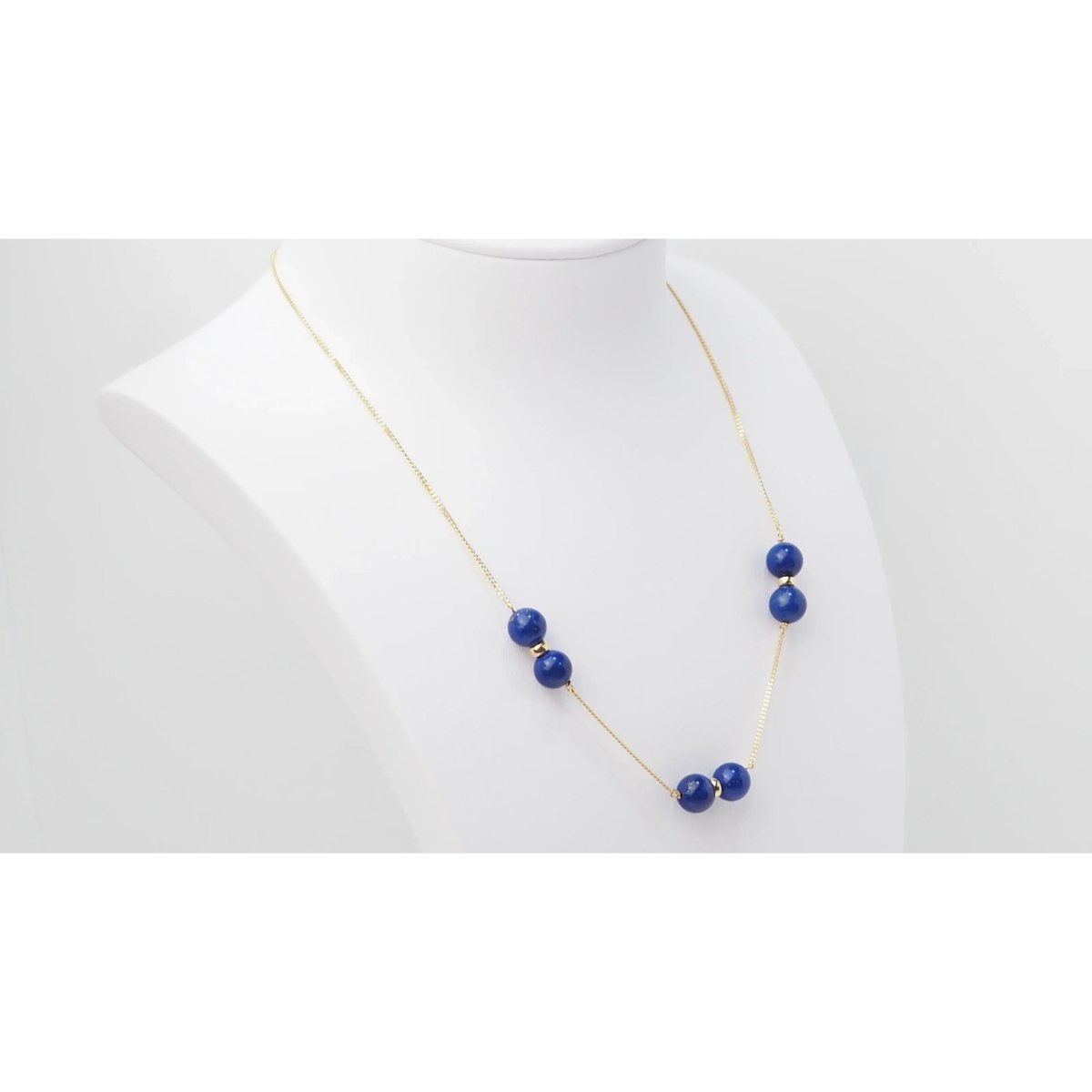 Collier en or jaune et lapis lazulli - Castafiore