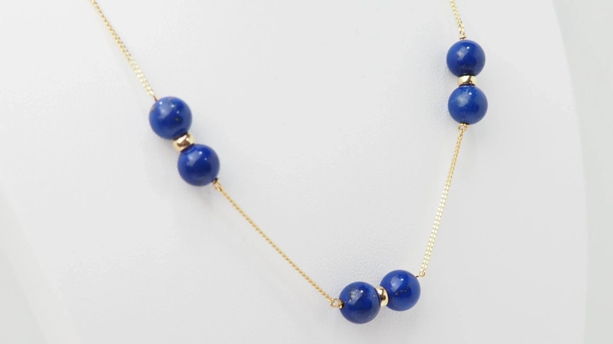 Collier En Or Jaune Et Lapis Lazulli - Castafiore