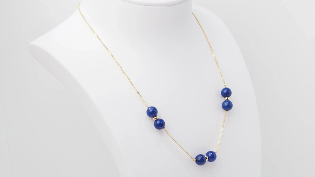 Collier En Or Jaune Et Lapis Lazulli - Castafiore