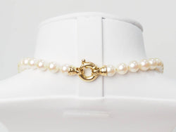 Collier en or jaune et perles d'Akoya - Castafiore