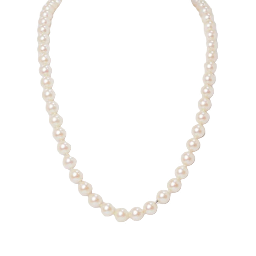 Collier en or jaune et perles d'Akoya - Castafiore