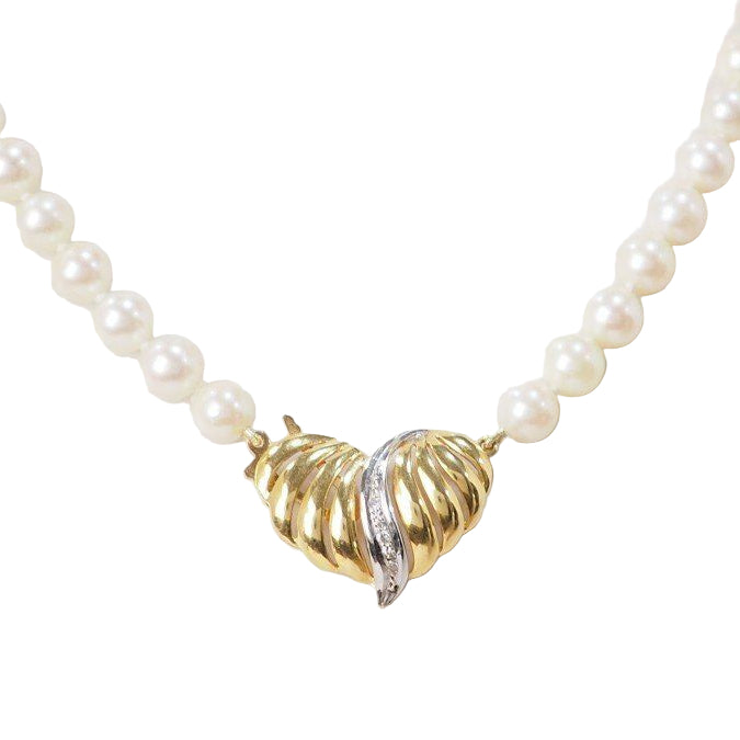 Collier en or jaune et perles de culture - Castafiore