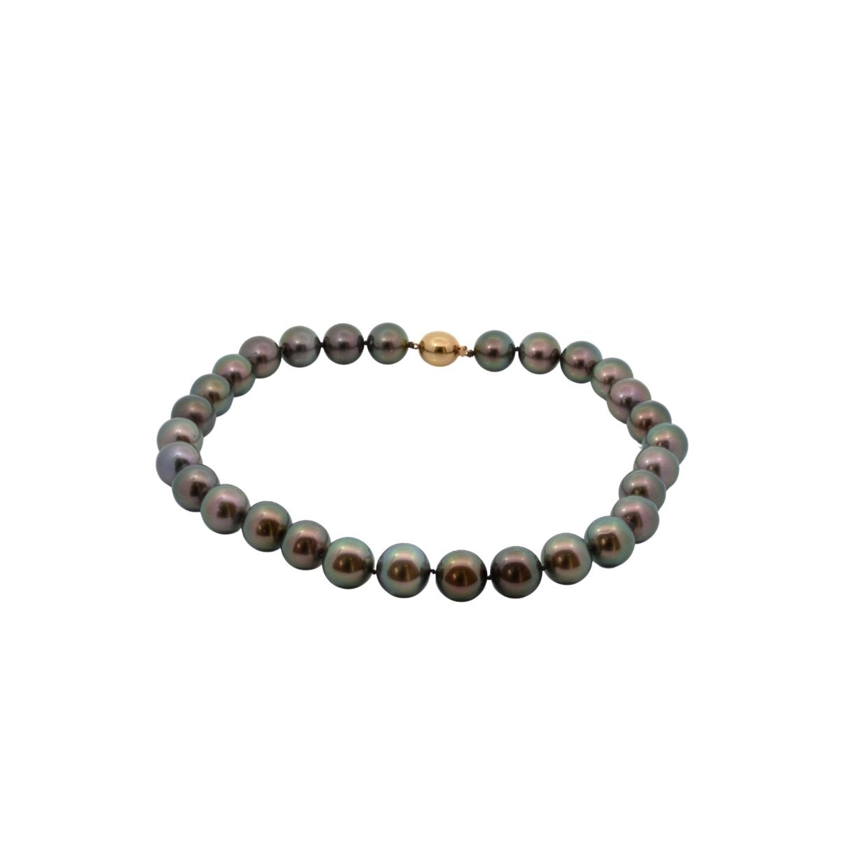 Collier en or jaune et perles de culture de Tahiti - Castafiore