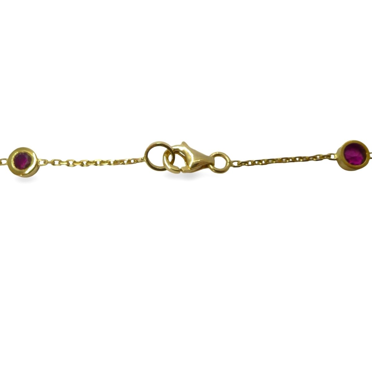 Collier en or jaune et rubis - Castafiore