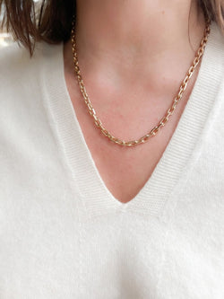 Collier en or jaune maille força limé - Castafiore