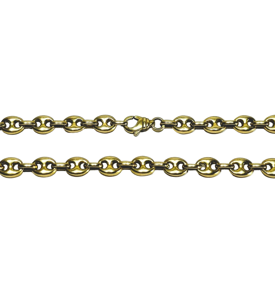 Collier en or jaune maille grain de café - Castafiore