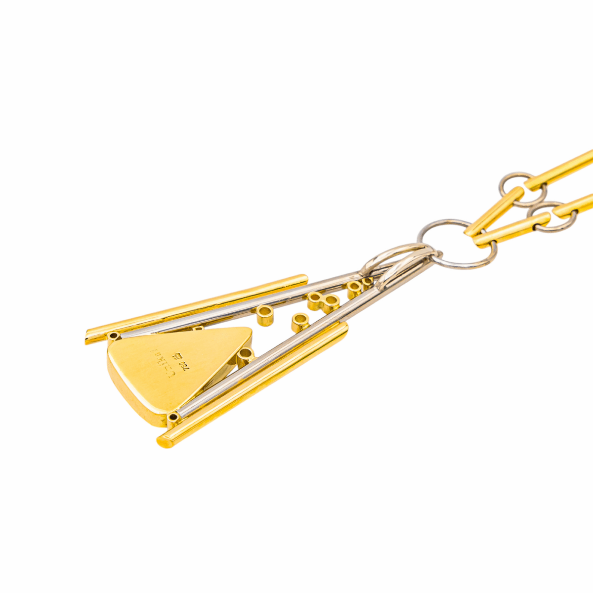 Collier en or jaune, or blanc, opale et diamants - Castafiore