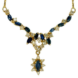 Collier en or jaune saphirs et diamants - Castafiore