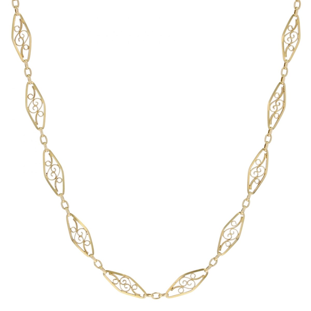 Collier en or maille filigranée - Castafiore