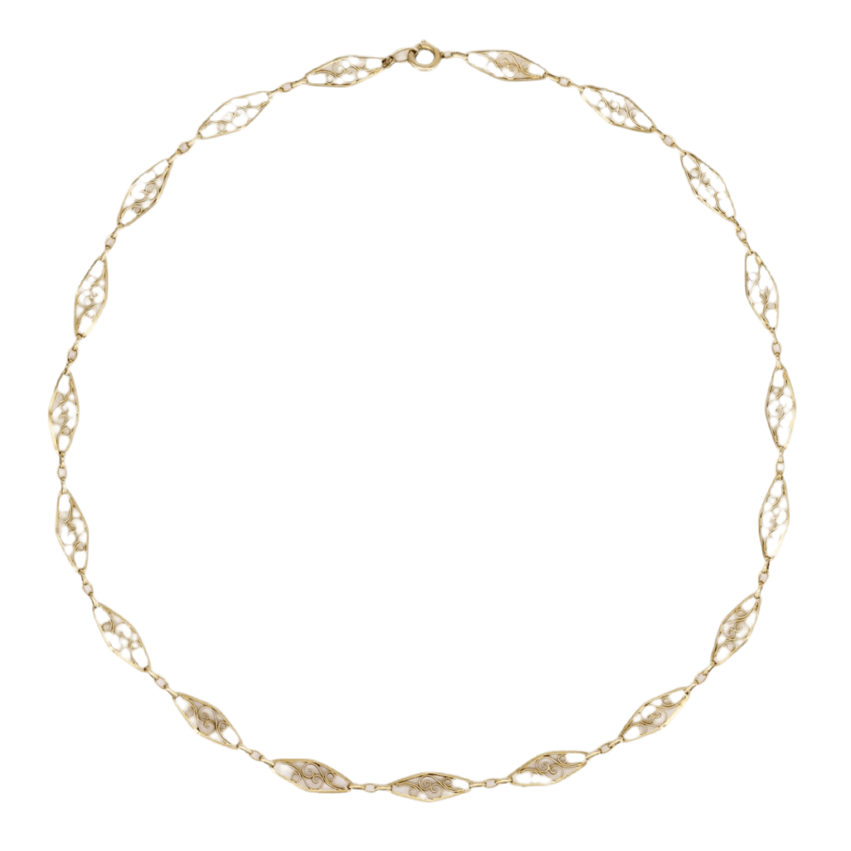 Collier en or maille filigranée - Castafiore