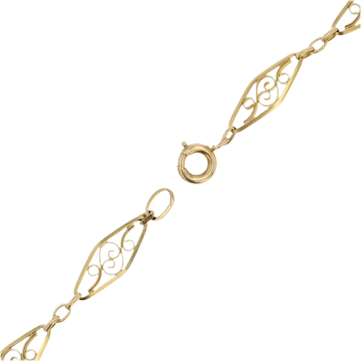 Collier en or maille filigranée - Castafiore