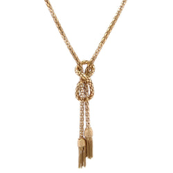 Collier en or maille orvet et ses pompons d'or - Castafiore