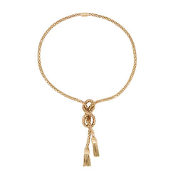 Collier en or maille orvet et ses pompons d'or - Castafiore