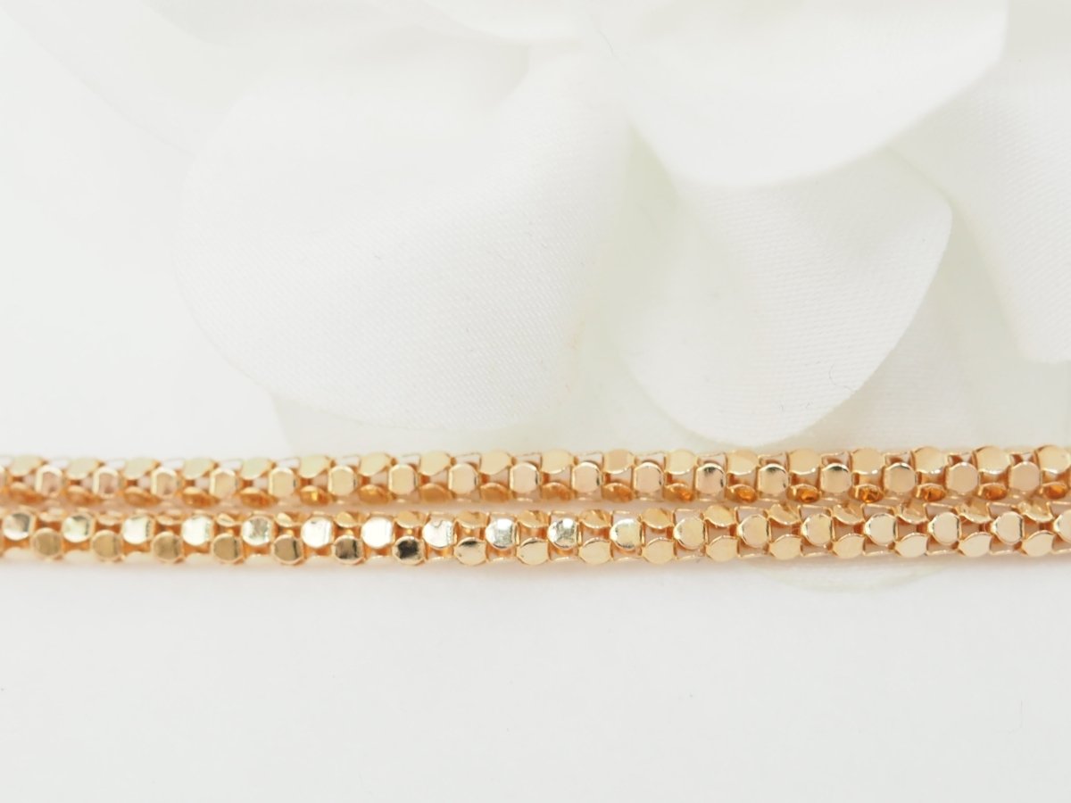 Collier en or rose, maille venitienne ronde - Castafiore